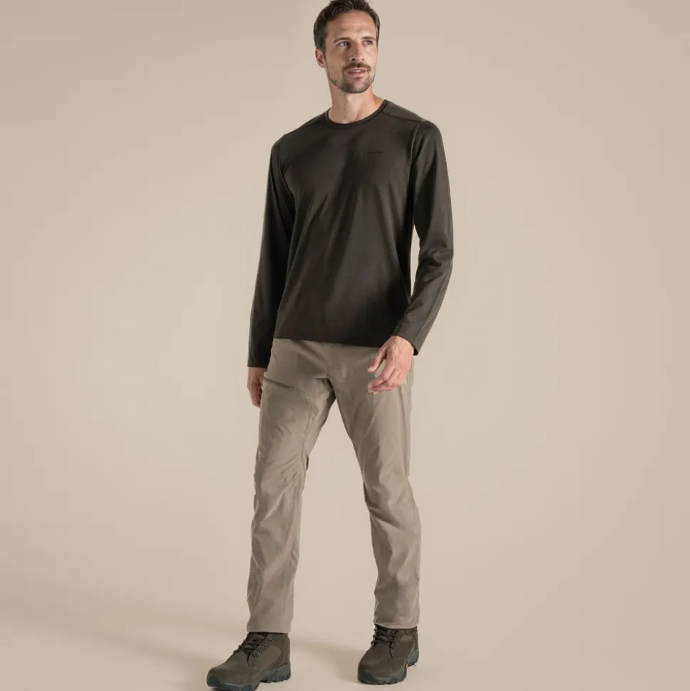 Nosilife Abel Langarm-T-Shirt für Herren | Woodland Green