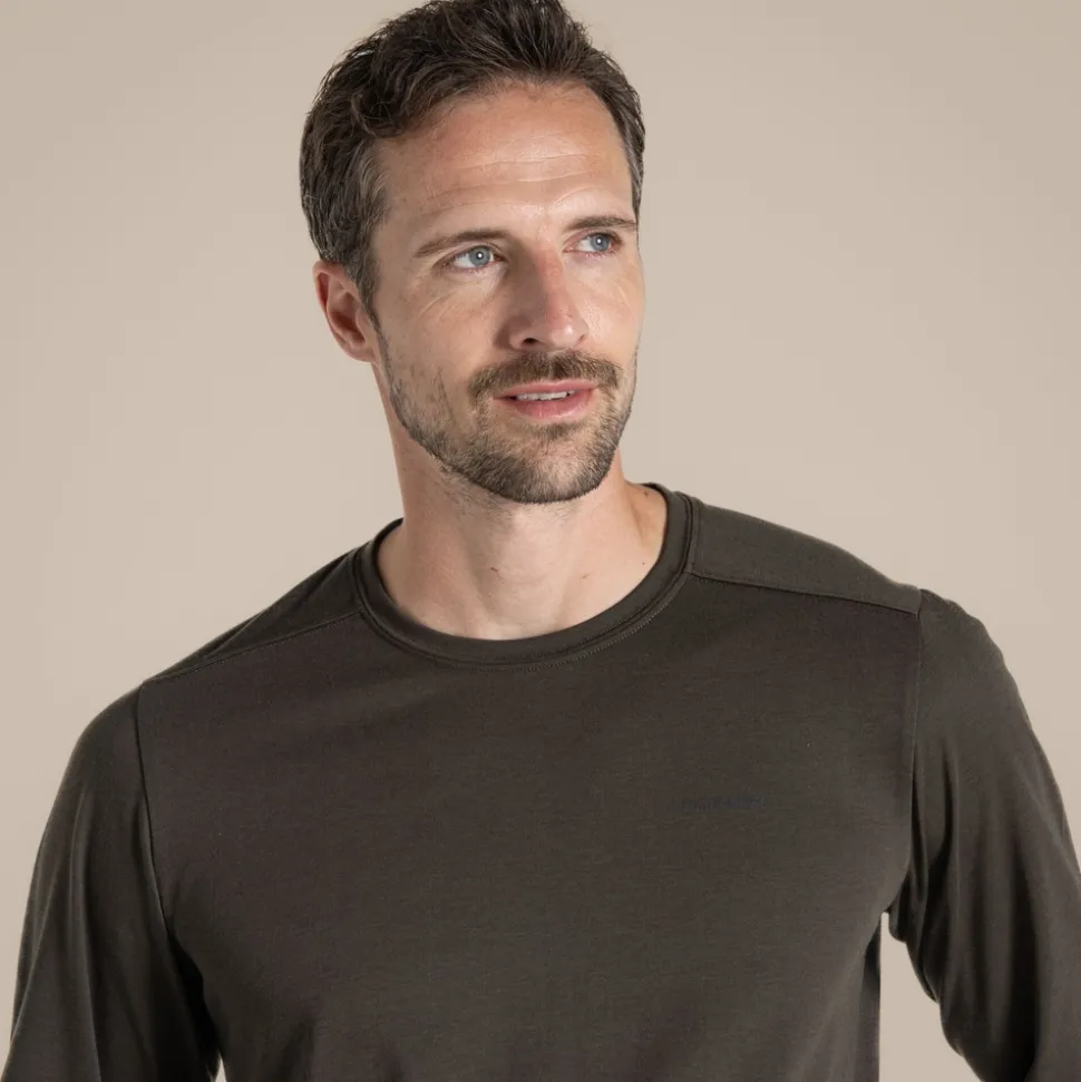 Nosilife Abel Langarm-T-Shirt für Herren | Woodland Green