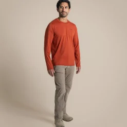 Nosilife Abel Langarm-T-Shirt für Herren | Red Beach