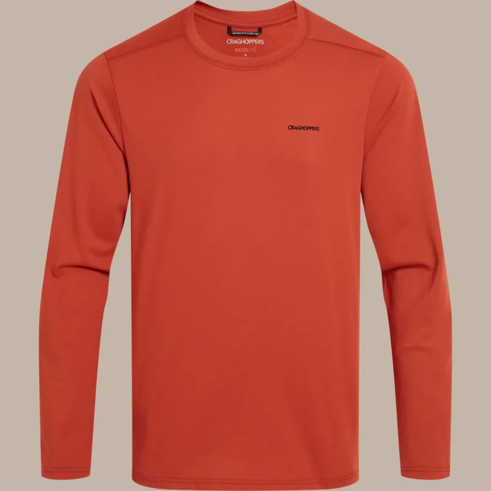 Nosilife Abel Langarm-T-Shirt für Herren | Red Beach