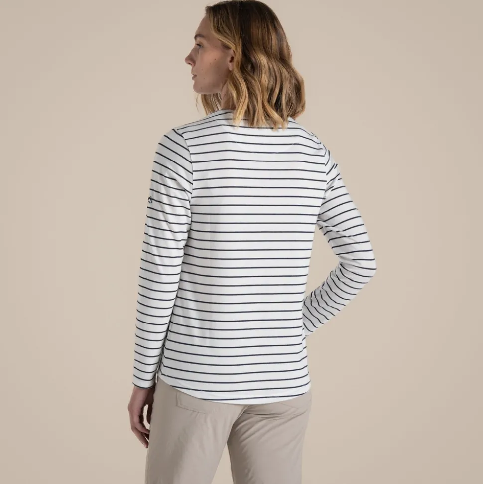NosiLife Akona Langarmshirt für Damen | Blue Navy Stripe