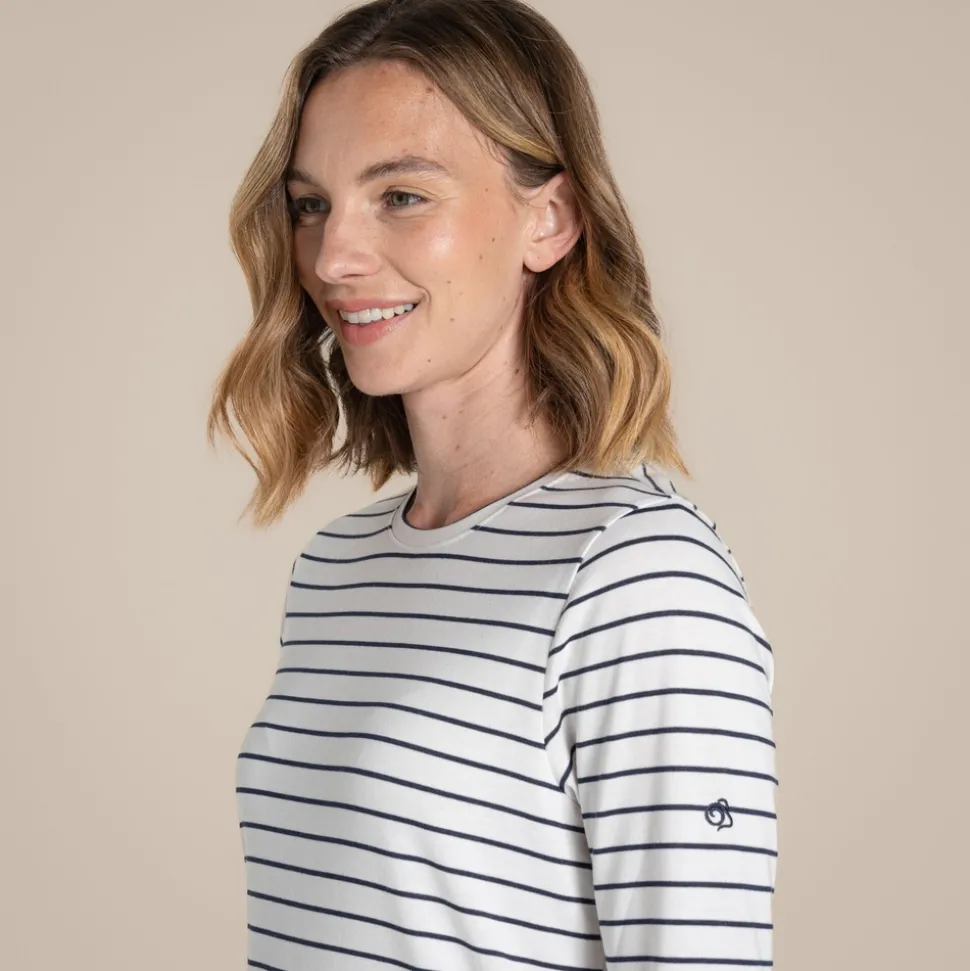 NosiLife Akona Langarmshirt für Damen | Blue Navy Stripe