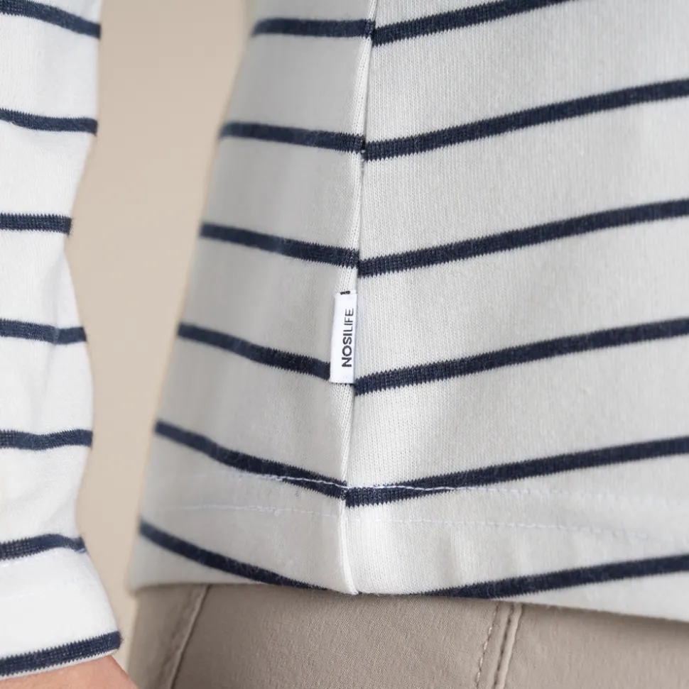 NosiLife Akona Langarmshirt für Damen | Blue Navy Stripe