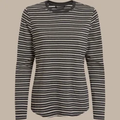 NosiLife Akona Langarmshirt für Damen | Charcoal Stripe