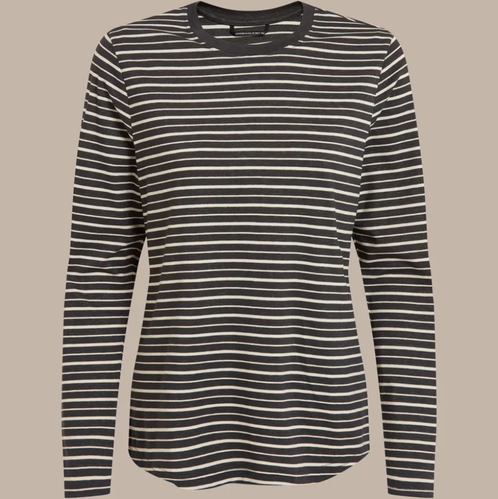 NosiLife Akona Langarmshirt für Damen | Charcoal Stripe