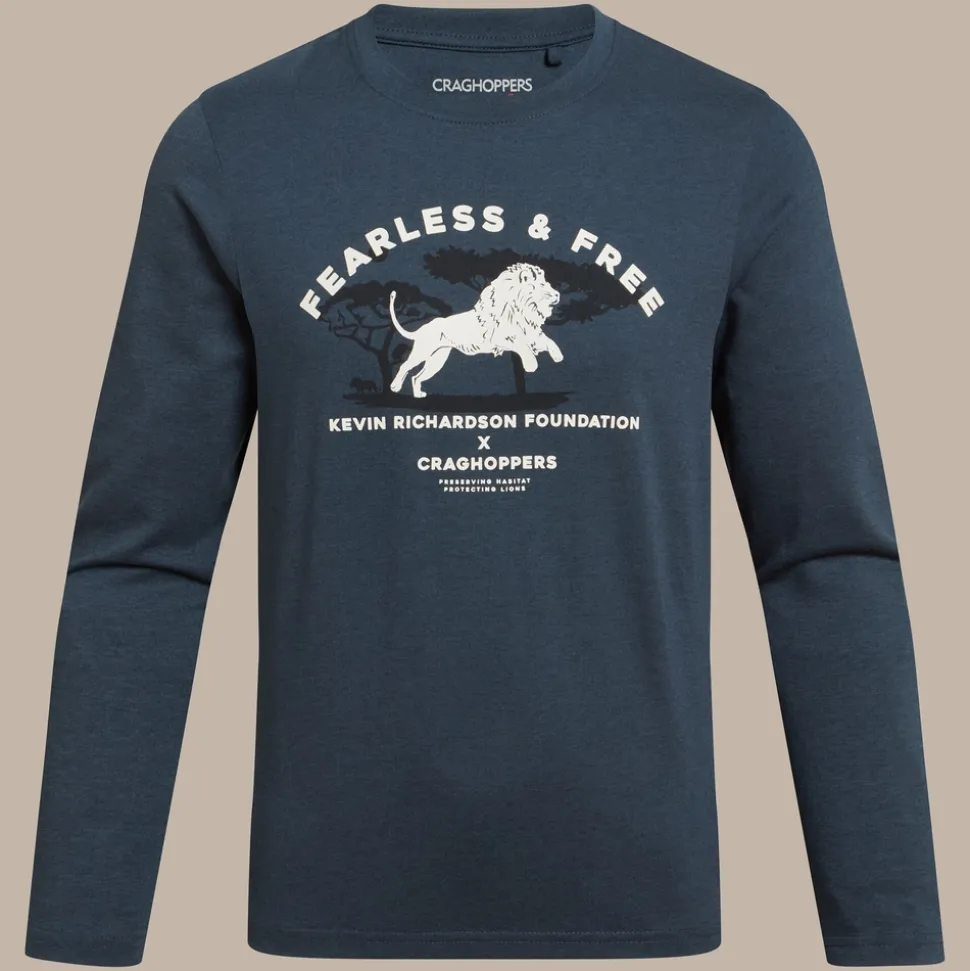 Nosilife Cruz Langarm-T-Shirt für Kinder | Blue Stone Lion