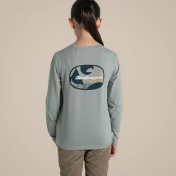 Nosilife Cruz Langarm-T-Shirt für Kinder | Lichen Green