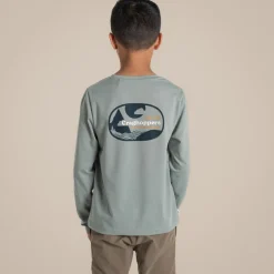 Nosilife Cruz Langarm-T-Shirt für Kinder | Lichen Green