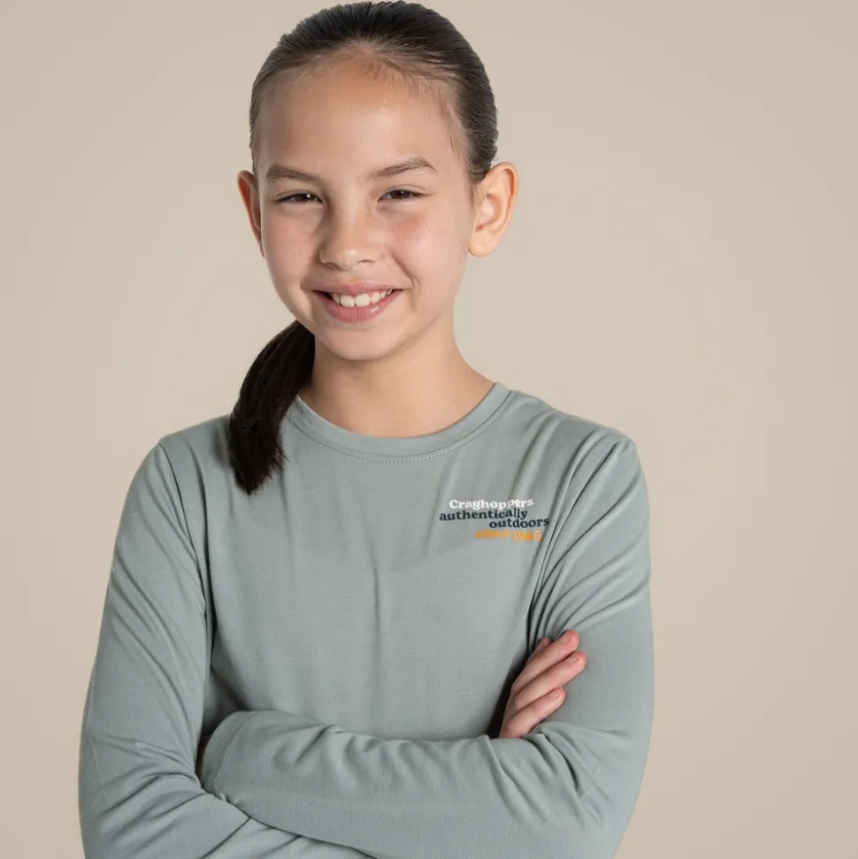 Nosilife Cruz Langarm-T-Shirt für Kinder | Lichen Green