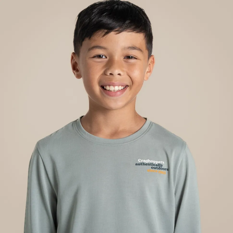 Nosilife Cruz Langarm-T-Shirt für Kinder | Lichen Green