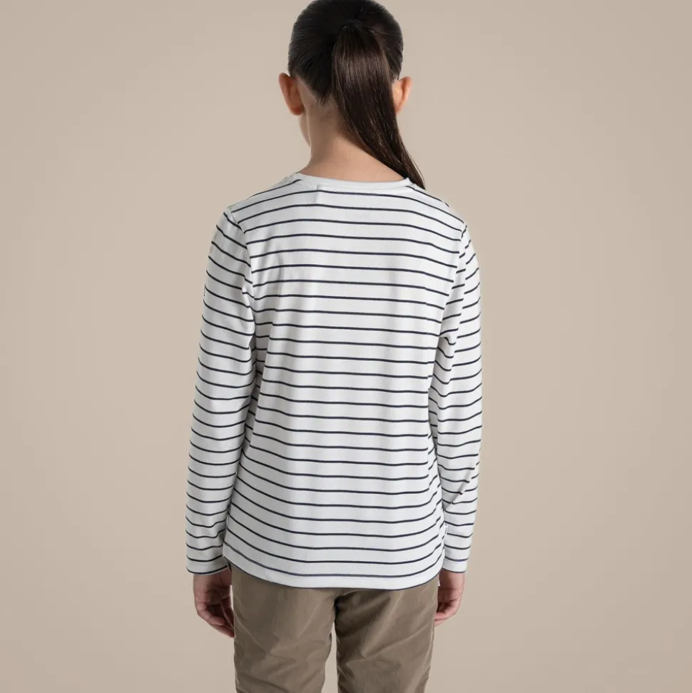 Nosilife Cruz Langarm-T-Shirt für Kinder | Blue Navy Stripe