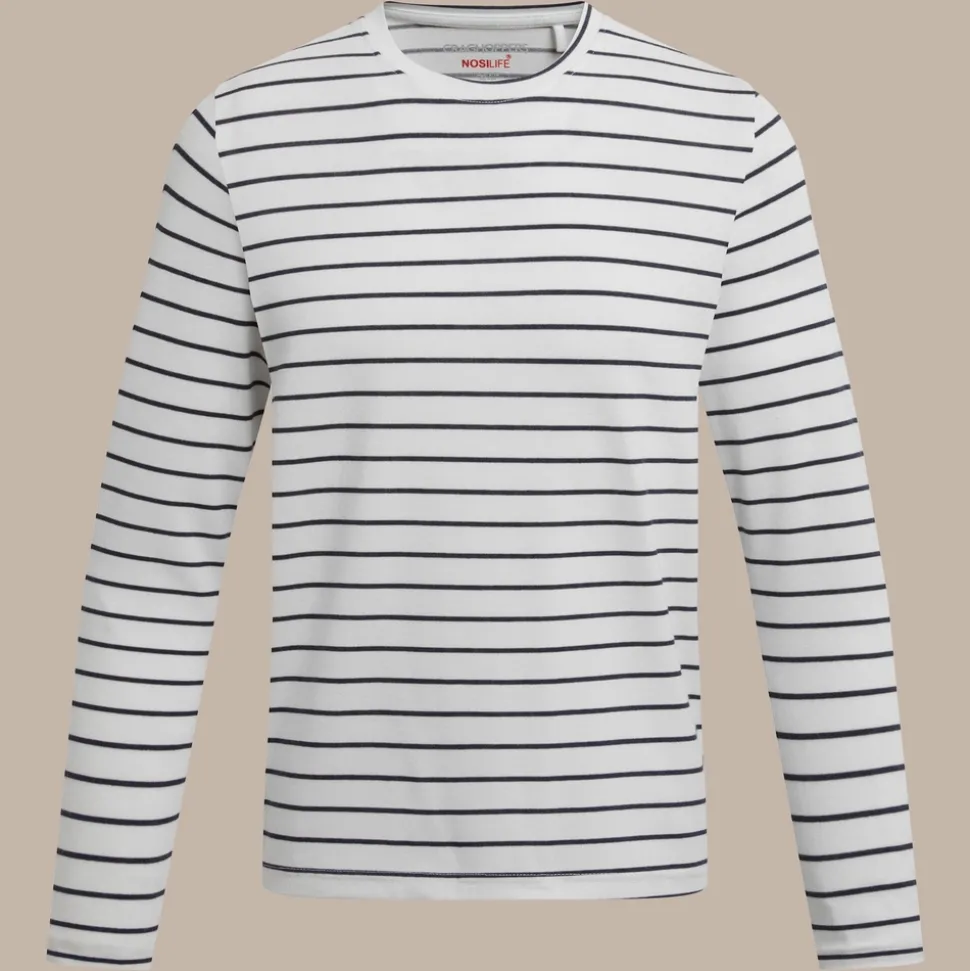 Nosilife Cruz Langarm-T-Shirt für Kinder | Blue Navy Stripe