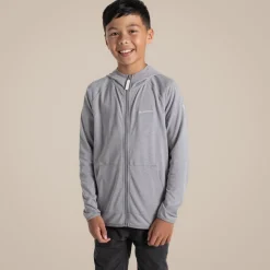 Nosilife Frey Kapuzenjacke für Kinder | Soft Grey Marl