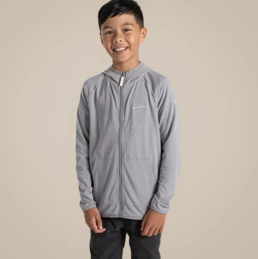 Nosilife Frey Kapuzenjacke für Kinder | Soft Grey Marl