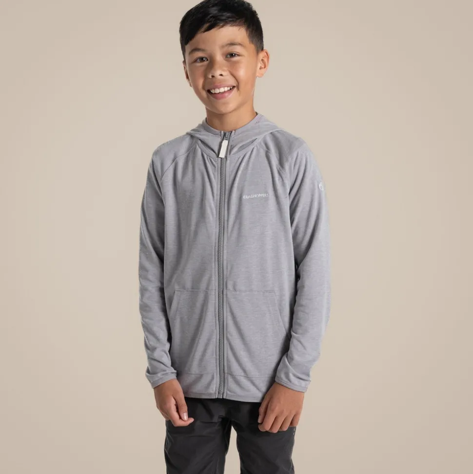 Nosilife Frey Kapuzenjacke für Kinder | Soft Grey Marl