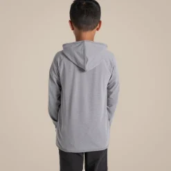 Nosilife Frey Kapuzenjacke für Kinder | Soft Grey Marl