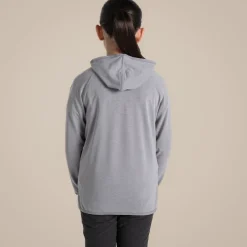 Nosilife Frey Kapuzenjacke für Kinder | Soft Grey Marl