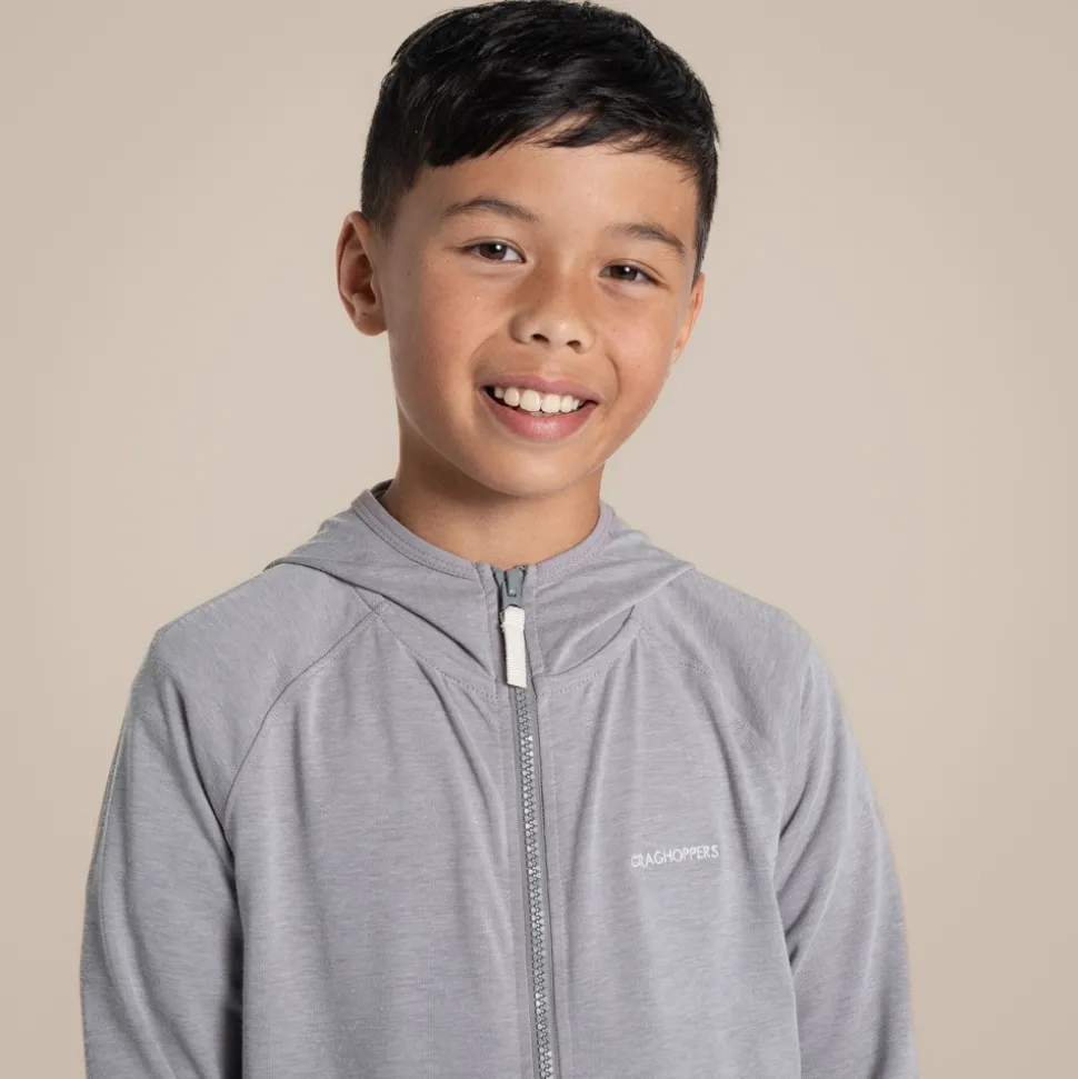 Nosilife Frey Kapuzenjacke für Kinder | Soft Grey Marl