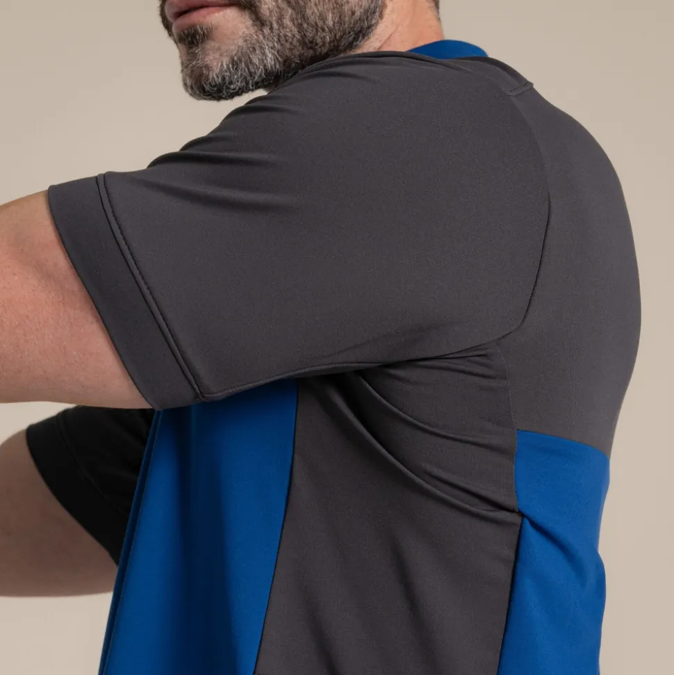 NosiLife Golf Avro Polohemd mit kurzem Ärmel für Herren | Dark Iron / Deep Marina