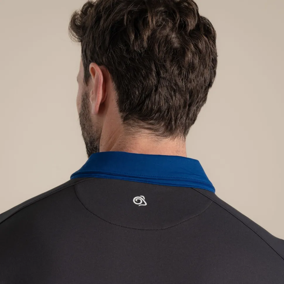 NosiLife Golf Avro Polohemd mit kurzem Ärmel für Herren | Dark Iron / Deep Marina