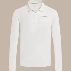 Nosilife Golf Bramshaw Langarm Polohemd für Herren | White