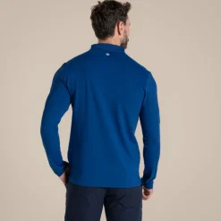 Nosilife Golf Bramshaw Langarm Polohemd für Herren | Deep Marina