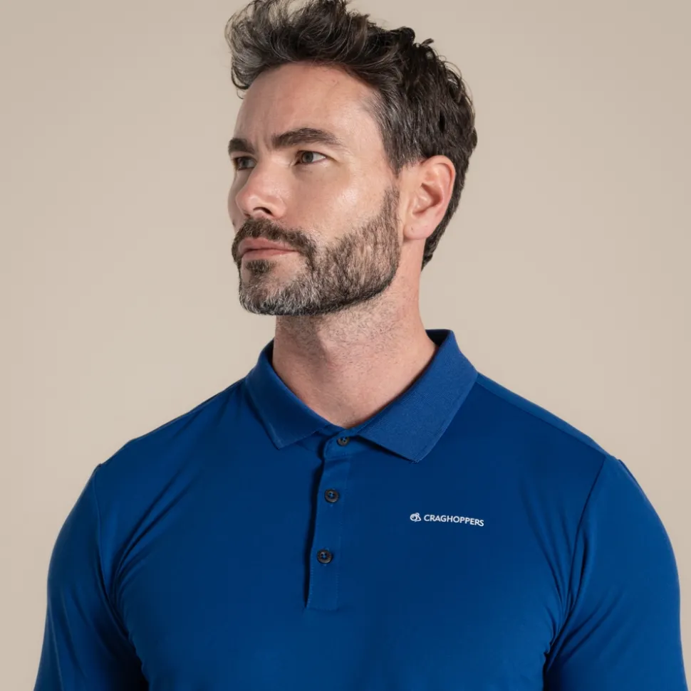 Nosilife Golf Bramshaw Langarm Polohemd für Herren | Deep Marina