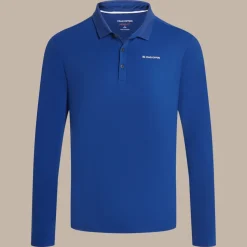 Nosilife Golf Bramshaw Langarm Polohemd für Herren | Deep Marina