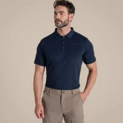 NosiLife Golf Bramshaw Polohemd mit kurzem Ärmel für Herren | Blue Navy