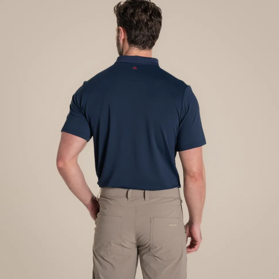 NosiLife Golf Bramshaw Polohemd mit kurzem Ärmel für Herren | Blue Navy