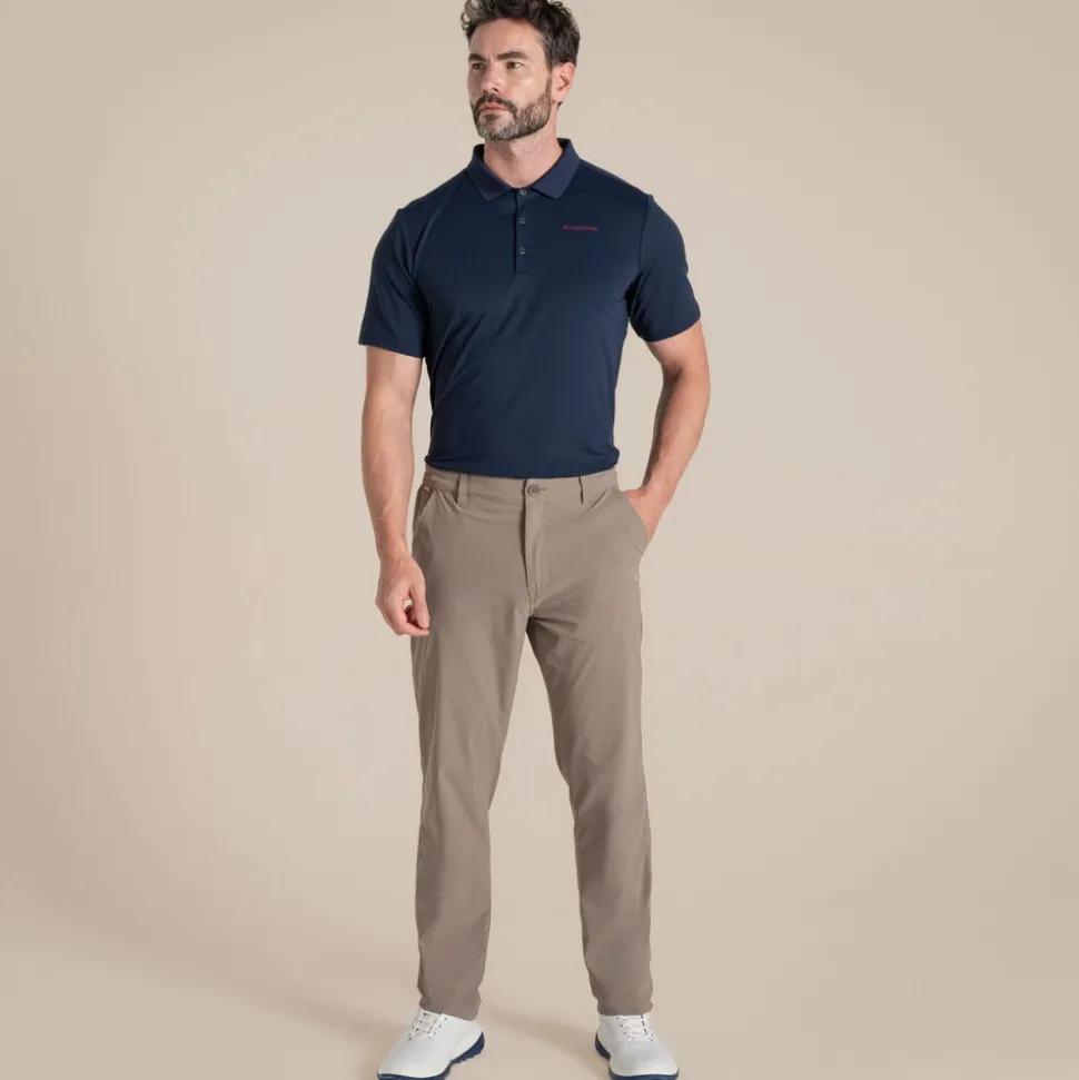 NosiLife Golf Bramshaw Polohemd mit kurzem Ärmel für Herren | Blue Navy