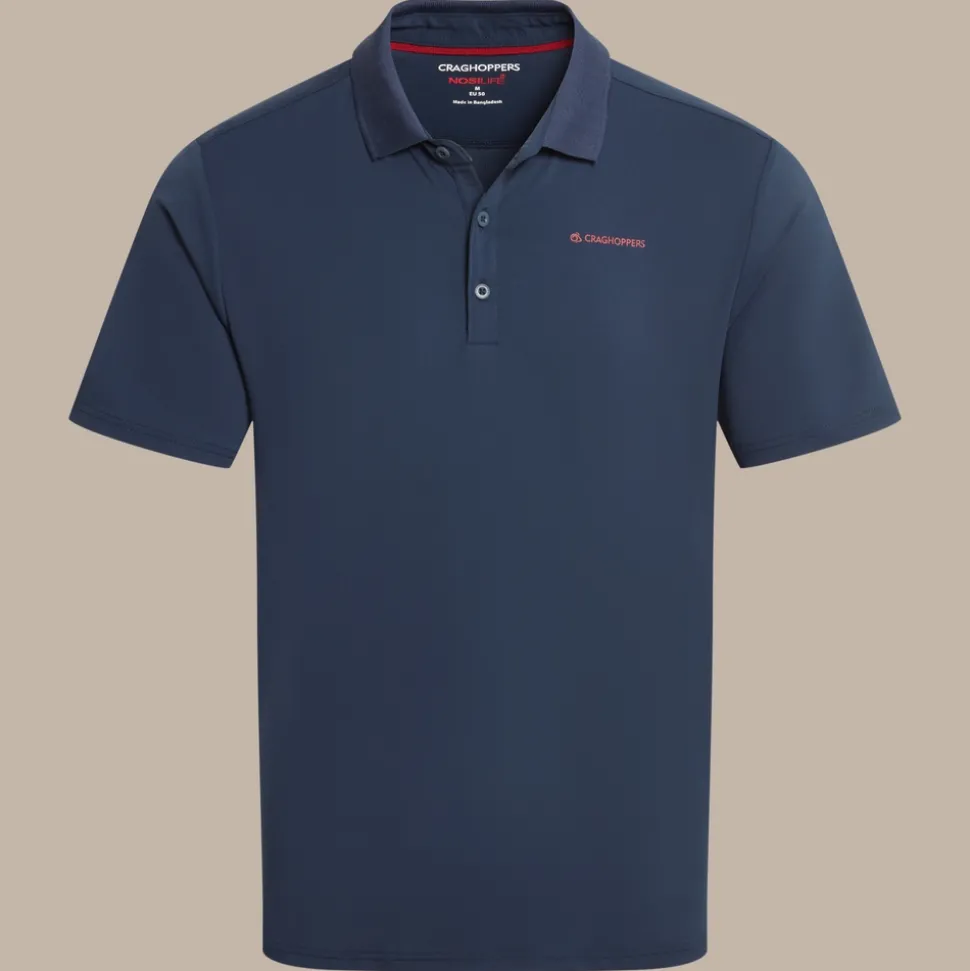 NosiLife Golf Bramshaw Polohemd mit kurzem Ärmel für Herren | Blue Navy