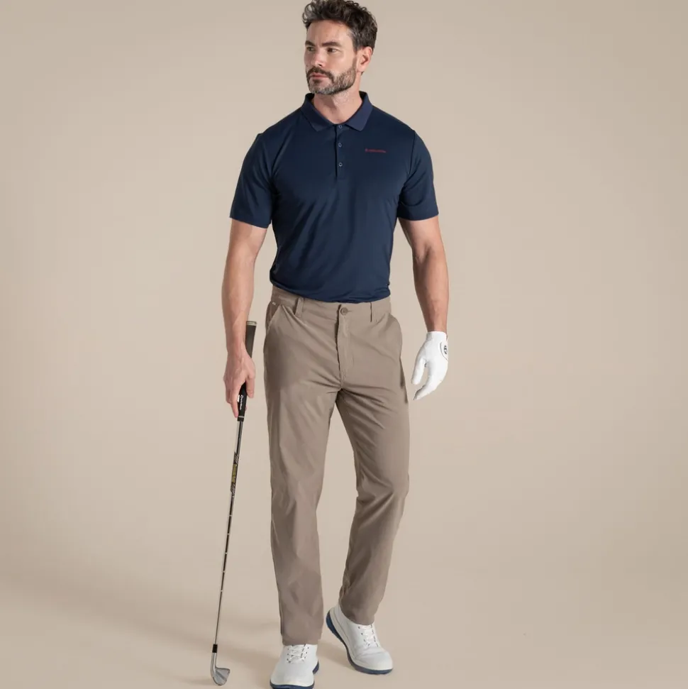 NosiLife Golf Bramshaw Polohemd mit kurzem Ärmel für Herren | Blue Navy