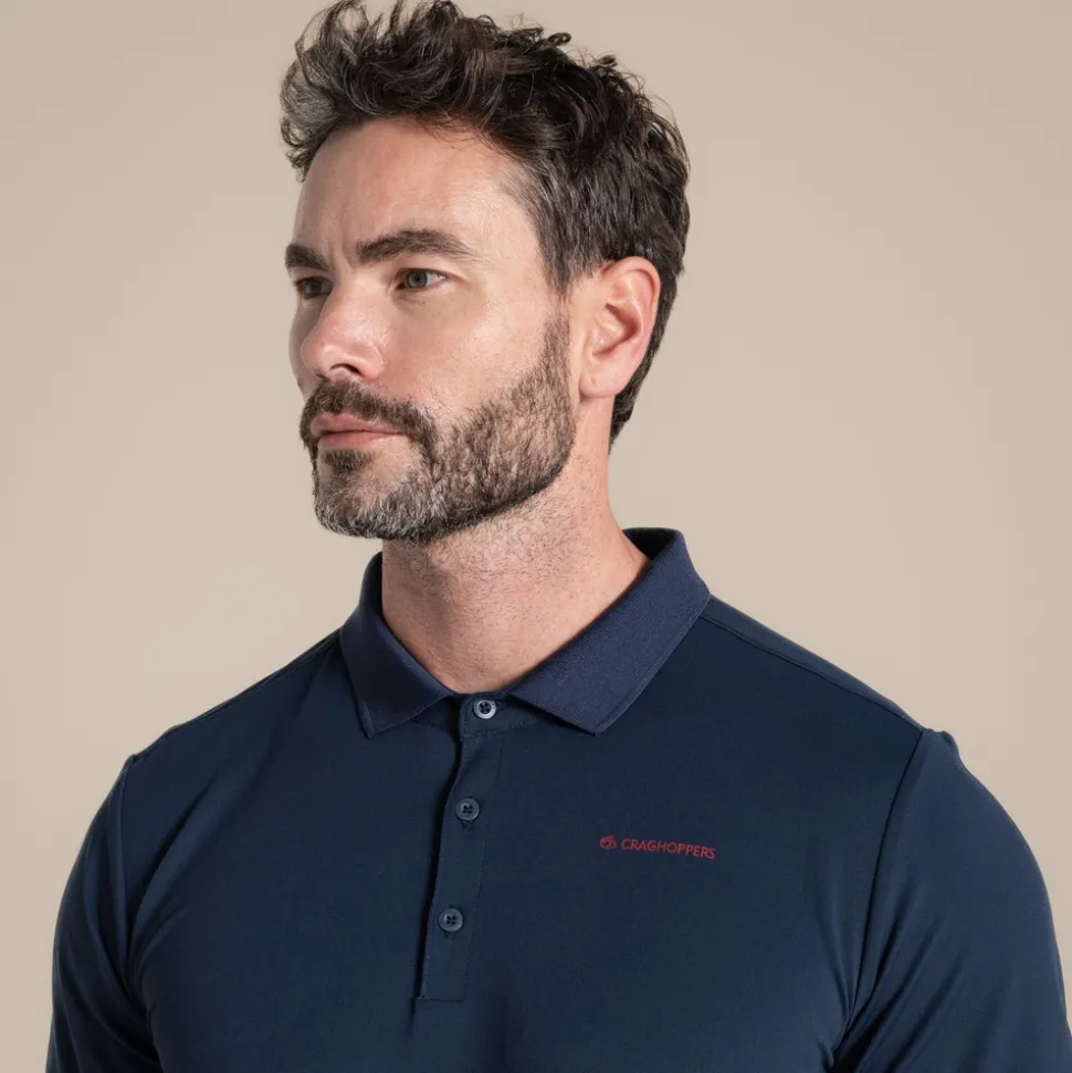 NosiLife Golf Bramshaw Polohemd mit kurzem Ärmel für Herren | Blue Navy