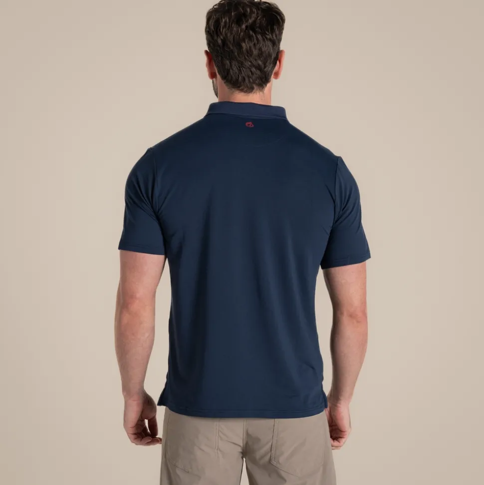 NosiLife Golf Bramshaw Polohemd mit kurzem Ärmel für Herren | Blue Navy