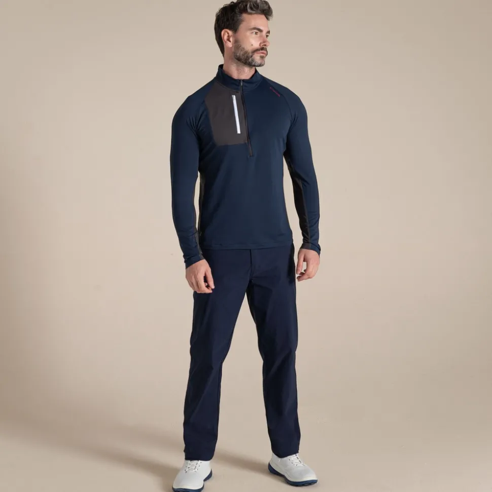 NosiLife Golf Goswick Half Zip Oberteil für Herren | Blue Navy