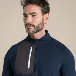 NosiLife Golf Goswick Half Zip Oberteil für Herren | Blue Navy