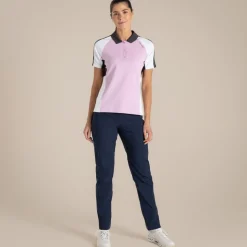 NosiLife Golf Hazelmere Polohemd mit kurzem Ärmel für Damen | Orchid / White