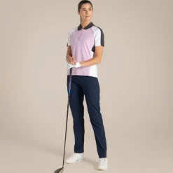 NosiLife Golf Hazelmere Polohemd mit kurzem Ärmel für Damen | Orchid / White