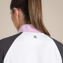 NosiLife Golf Ivybridge Half Zip Oberteil für Damen | White / Dark Iron