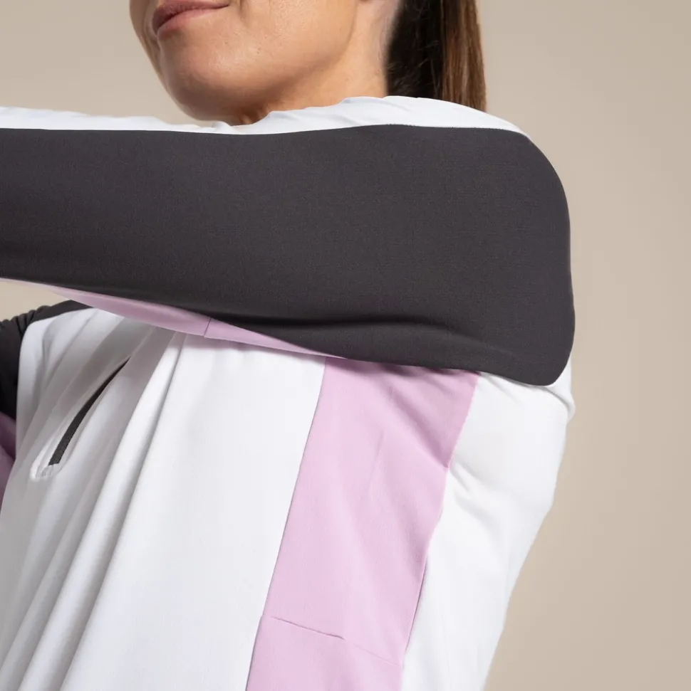 NosiLife Golf Ivybridge Half Zip Oberteil für Damen | White / Dark Iron