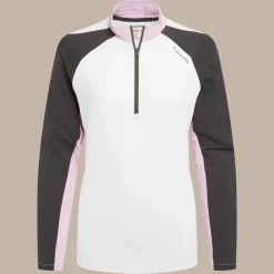 NosiLife Golf Ivybridge Half Zip Oberteil für Damen | White / Dark Iron