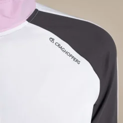 NosiLife Golf Ivybridge Half Zip Oberteil für Damen | White / Dark Iron