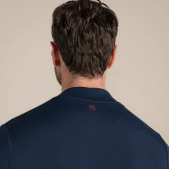 Nosilife Golf Langarmtop mit Stehkragen für Herren | Blue Navy