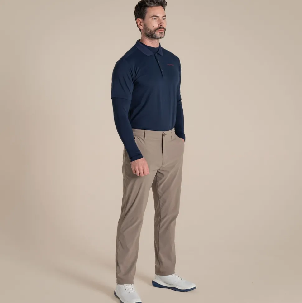 Nosilife Golf Langarmtop mit Stehkragen für Herren | Blue Navy
