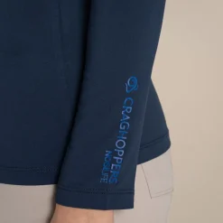 Nosilife Golf Langarmtop mit Stehkragen für Damen | Blue Navy