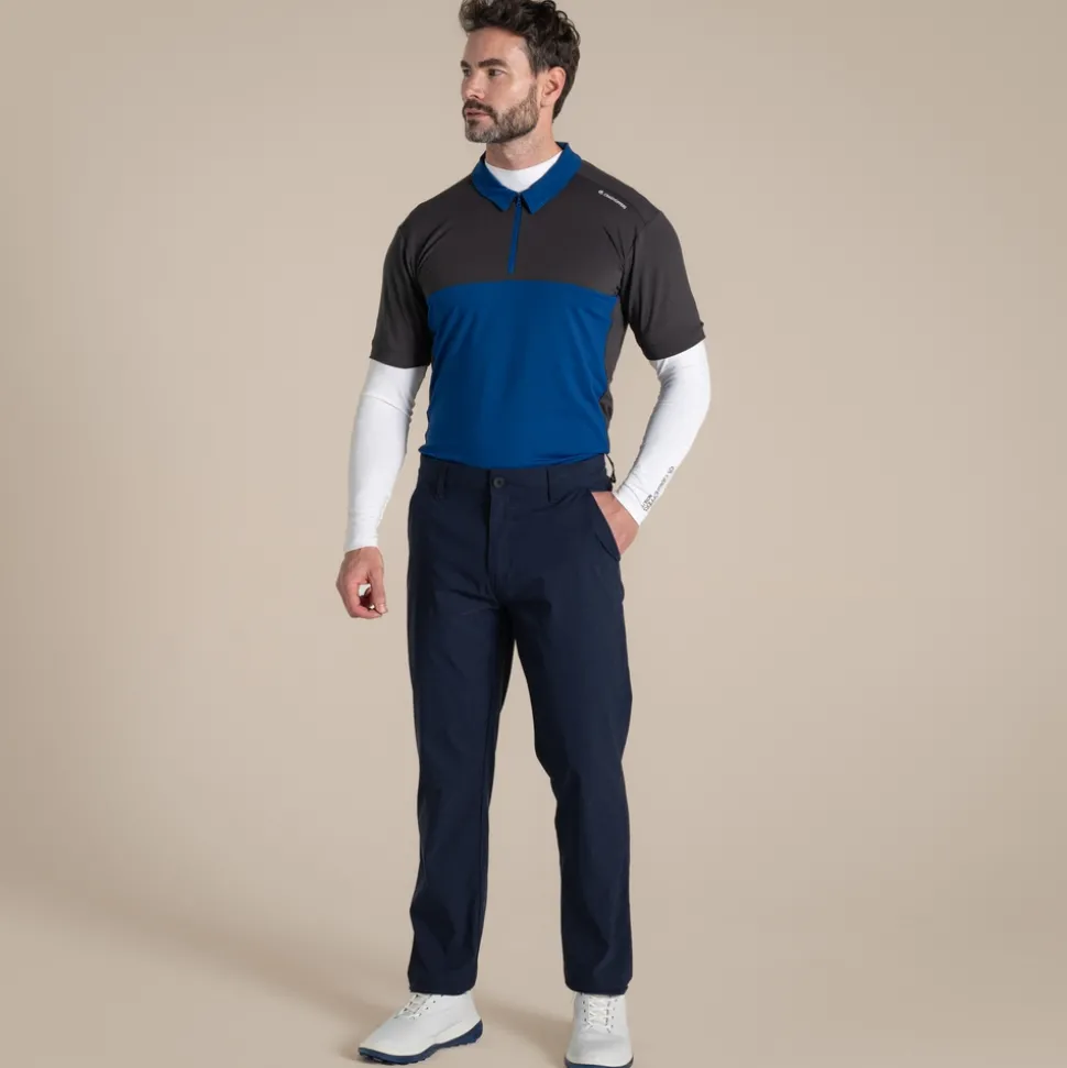 Nosilife Golf Langarmtop mit Stehkragen für Herren | White