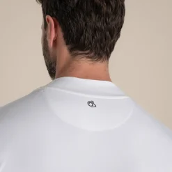 Nosilife Golf Langarmtop mit Stehkragen für Herren | White