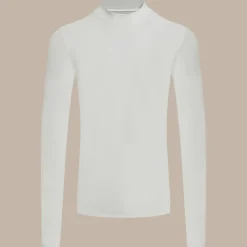 Nosilife Golf Langarmtop mit Stehkragen für Herren | White