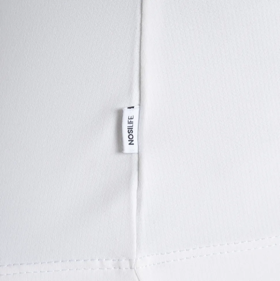 Nosilife Golf Langarmtop mit Stehkragen für Damen | White